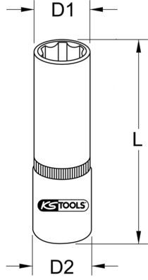 KS TOOLS šešiakampio lizdo komplektas 963.1243